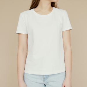 Women's Premium Basic Cotton T-Shirt - Essential Wardrobe Staple