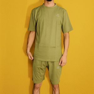 Men's Green T-Shirt & Shorts Co-ords Set