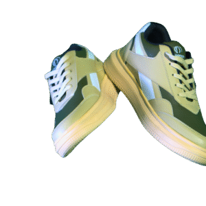 Men's Casual Beige & Green Sneakers