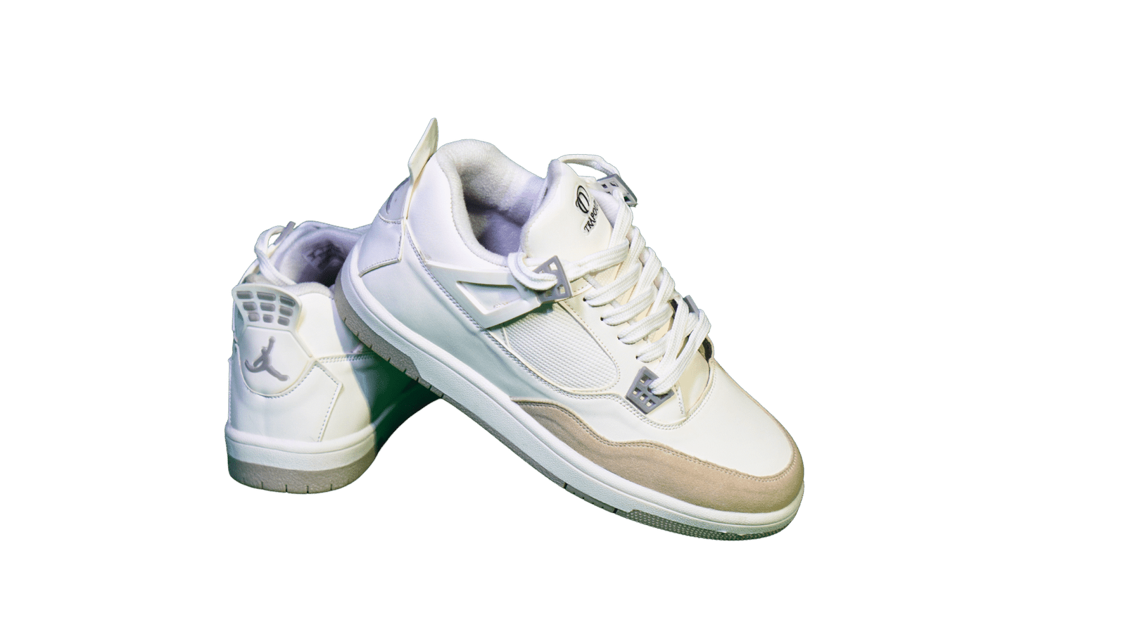 Men's Casual Sneakers Premium White & Beige Design - Image 4